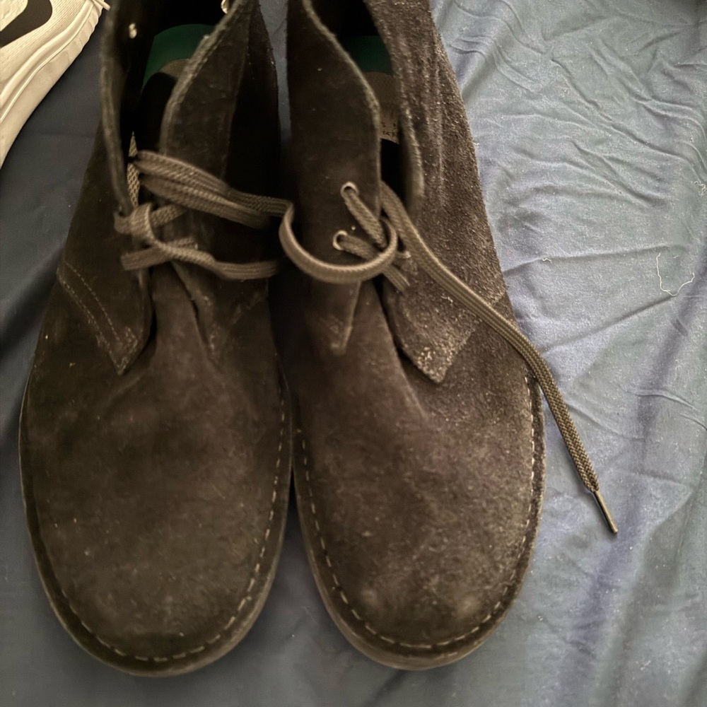 Clarks Black Suede Chukka Boots